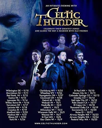Celtic Thunder concert tour poster 2026